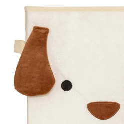BOITE RANGEMENT VELOURS CHIEN 29X29CM