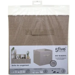 BOITE RANGEMENT 31X31CMCM TOILE DE JUTE