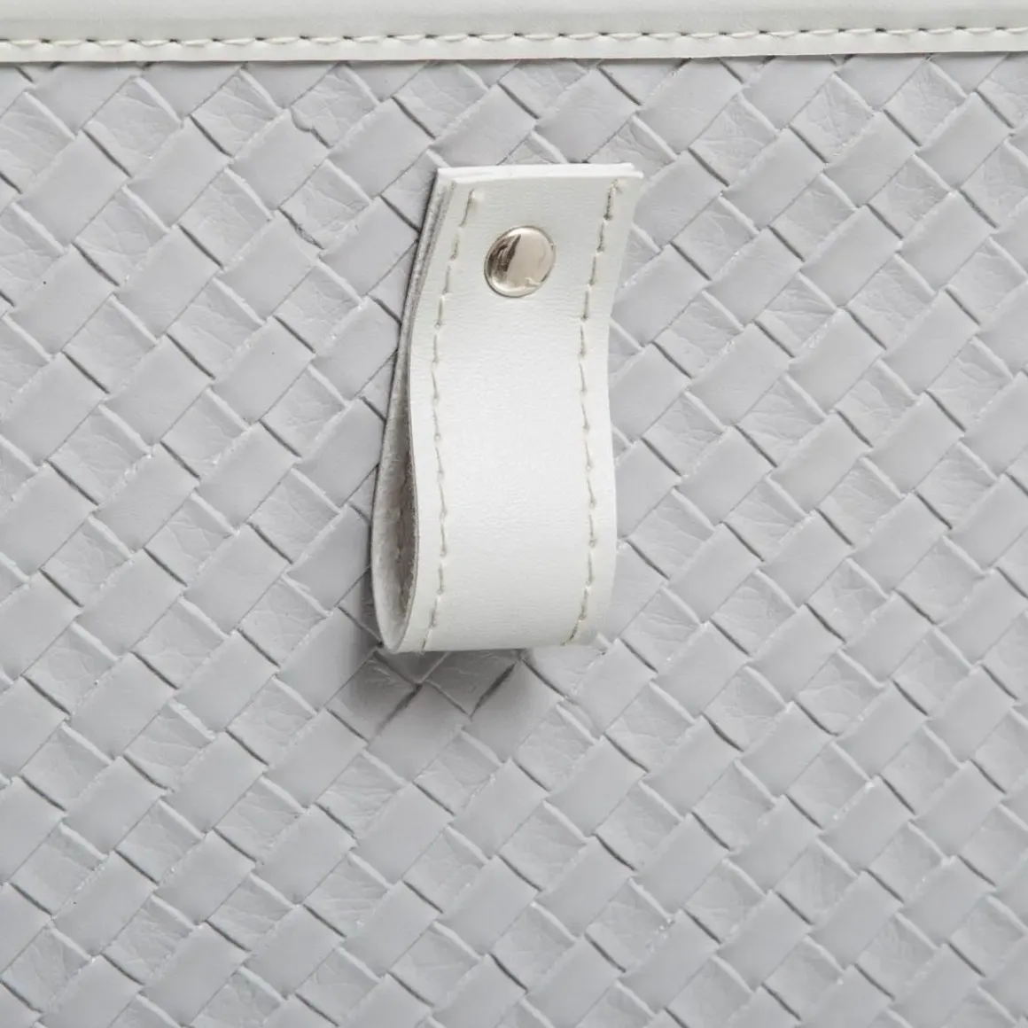 BOITE RANGEMENT 31X15CM CUIR TRESSE