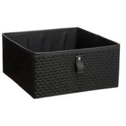 BOITE RANGEMENT 31X15CM CUIR TRESSE