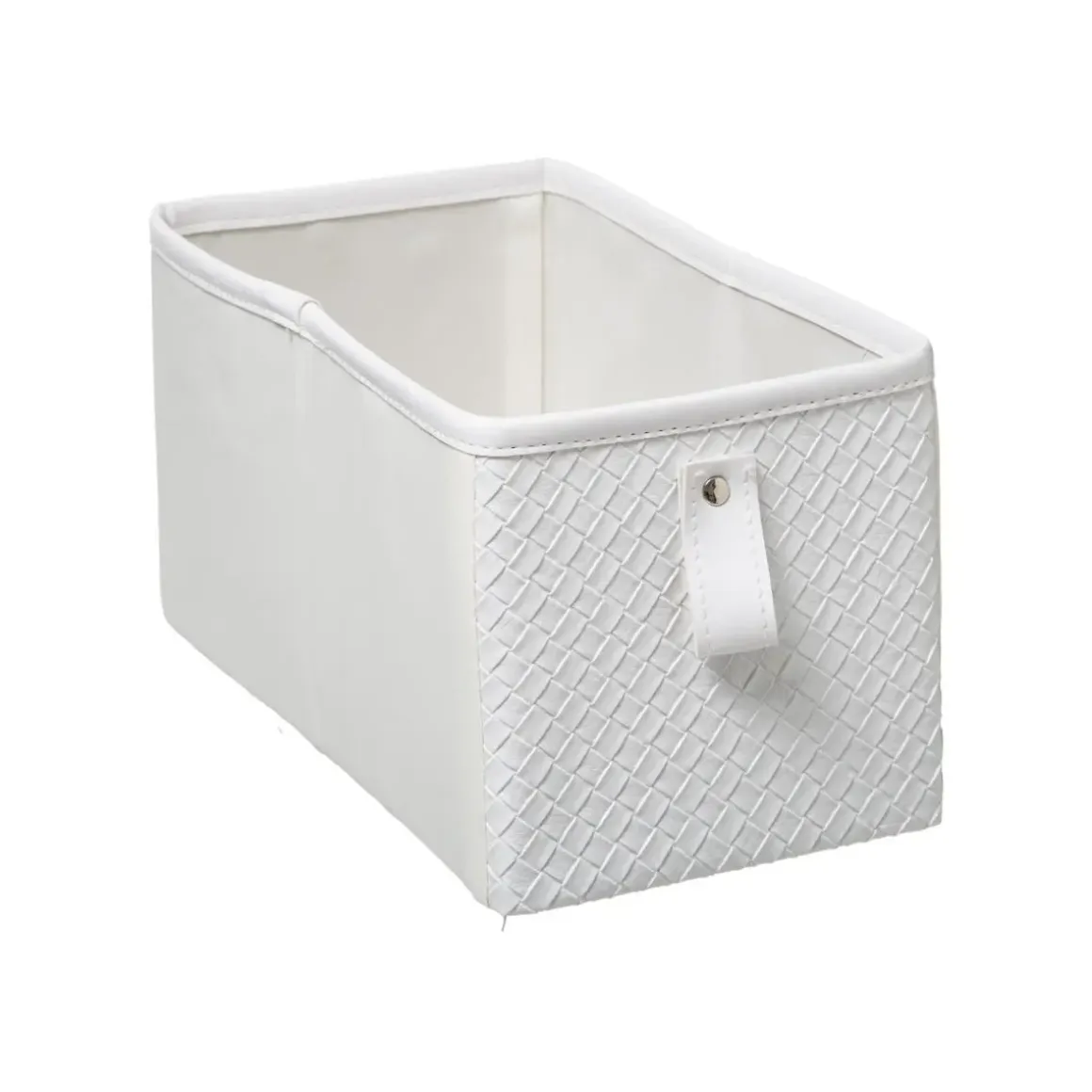 BOITE RANGEMENT 15X31CM CUIR TRESSE