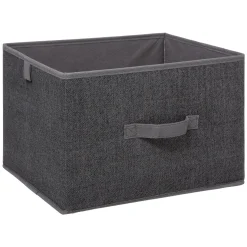 BOITE RANGEMENT 31X28X24CM GRIS CHINE