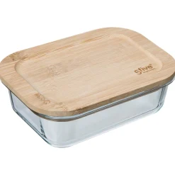 BOITE VERRE ET BAMBOU RECTANGLE 1L