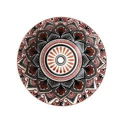 BOL MANDALA ORANGE D.15CM