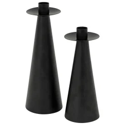 BOUGEOIR METAL AUTOMNE NOIR TAILLE L