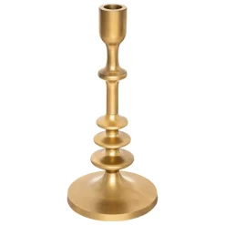 BOUGEOIR METAL FEA OR H.26CM