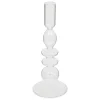 BOUGEOIR VERRE BULLES TRANSPARENT H.22CM
