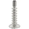 BOUGEOIR VERRE SKY ARGENT H.21.5CM