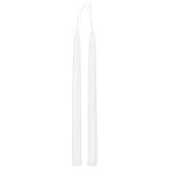 BOUGIE BATON HUGO BLANC H.30CM X2 PIECES