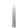 BOUGIE BATON HUGO GRIS H.30CM X2 PIECES