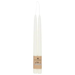 BOUGIE BATON HUGO IVOIRE H.30CM X2 PIECES