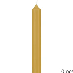 BOUGIE BATON HUGO JAUNE H.16CM X10 PIECES