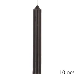 BOUGIE BATON HUGO NOIR H.16CM X10 PIECES