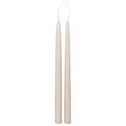 BOUGIE BATON HUGO TAUPE H.30CM X2 PIECES