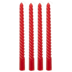 BOUGIE BATON TWIST HUGO H.25CM X4 PIECES