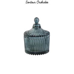 BOUGIE BOHEME ECRIN EN VERRE 6.5X9CM