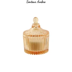 BOUGIE BOHEME ECRIN EN VERRE 6.5X9CM