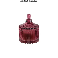 BOUGIE BOHEME ECRIN EN VERRE 6.5X9CM
