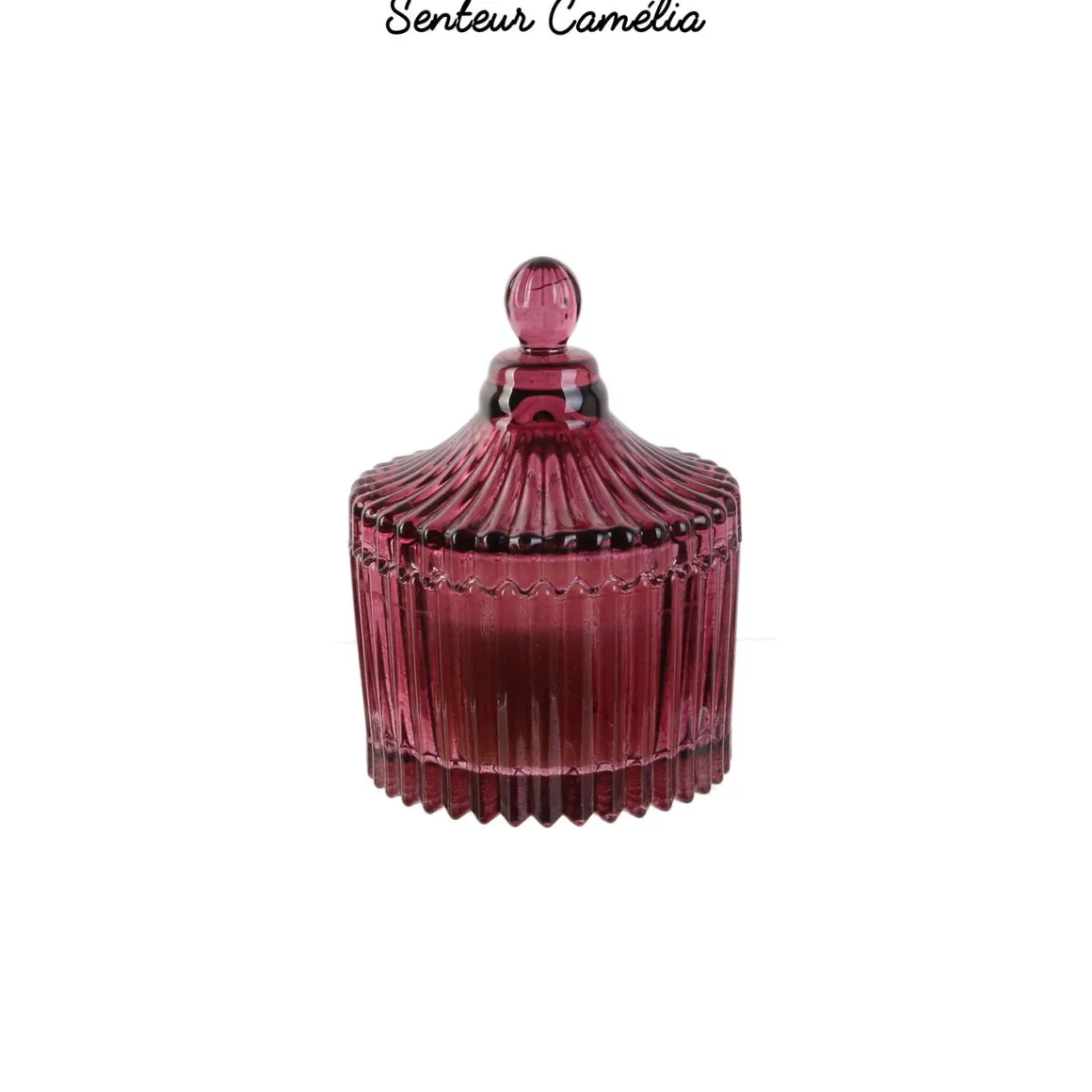 BOUGIE BOHEME ECRIN EN VERRE 6.5X9CM