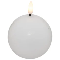 BOUGIE BOULE LED MOLIA BLANC D.8CM