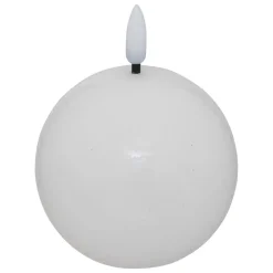 BOUGIE BOULE LED MOLIA BLANC D.8CM