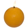 BOUGIE BOULE LED MOLIA JAUNE D.8CM