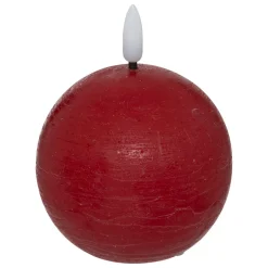 BOUGIE BOULE LED MOLIA ROUGE D.12CM