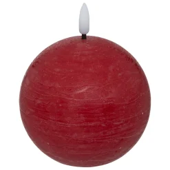 BOUGIE BOULE LED MOLIA ROUGE D.10CM