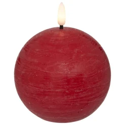 BOUGIE BOULE LED MOLIA ROUGE D.10CM