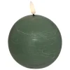 BOUGIE BOULE LED MOLIA VERT D.10CM