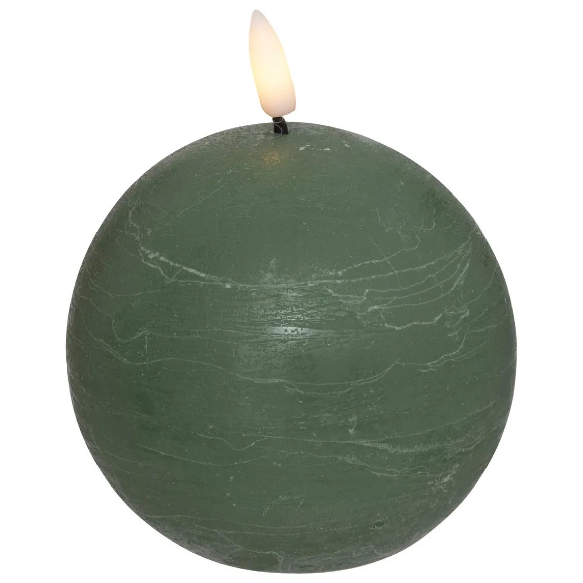 BOUGIE BOULE LED MOLIA VERT D.10CM