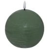 BOUGIE BOULE LED MOLIA VERT D.8CM