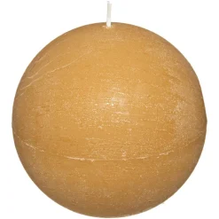 BOUGIE BOULE OLIA JAUNE D.10CM