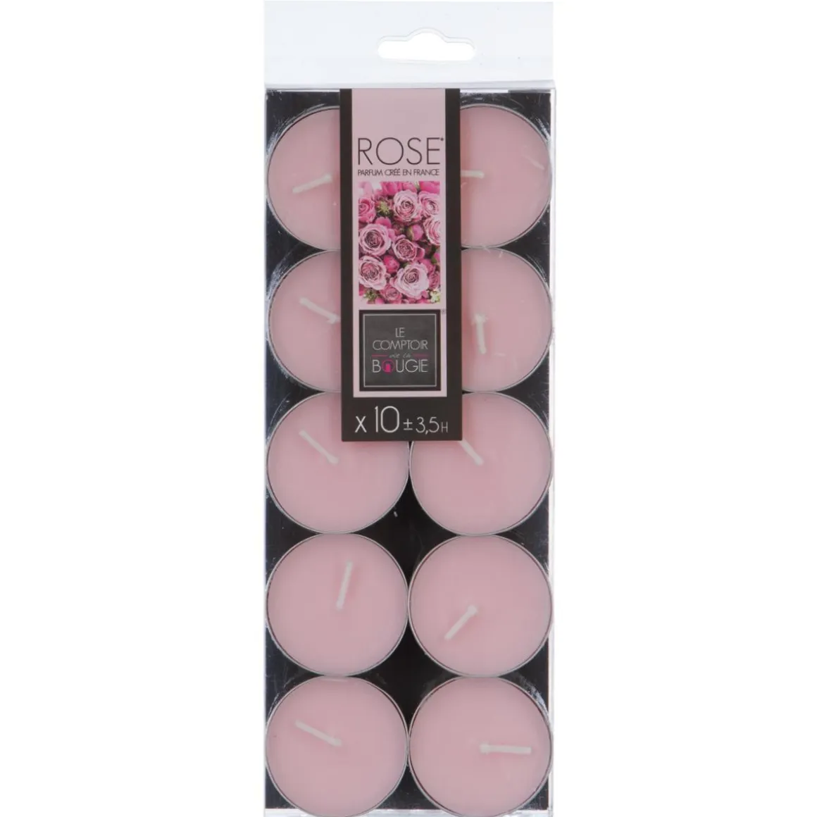 BOUGIE CHAUFFE PLAT PARFUMEE ROSE X10 PIECES