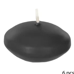 BOUGIE FLOTTANTE HUGO NOIR D.4.5CM X6 PIECES