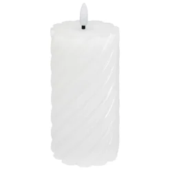 BOUGIE LED RONDE ALOE BLANC D.7X13CM