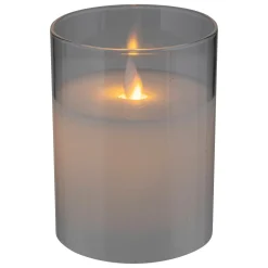 BOUGIE LED VERRE SENA D.7.5X10CM