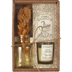 BOUGIE PARFUMEE ET FLEURS SECHEES