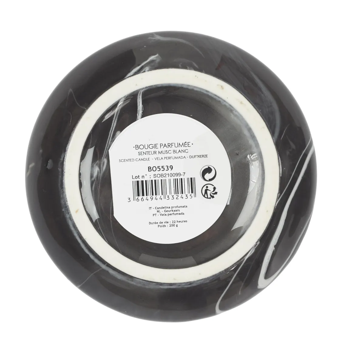 BOUGIE PARFUMEE MARBREE H9.5CM