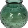 BOUGIE PARFUMEE TROPIQUE VERRE BOULE VERT DECORE D.10CM