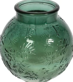 BOUGIE PARFUMEE TROPIQUE VERRE BOULE VERT DECORE D.10CM