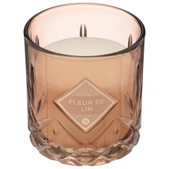 BOUGIE PARFUMEE VERRE COLLECTIONNEUR LIN 240G