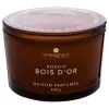 BOUGIE PARFUMEE VERRE GLOWY BOIS 440G