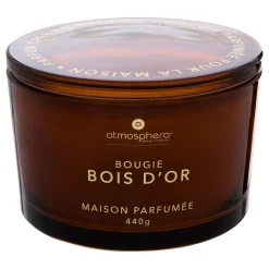 BOUGIE PARFUMEE VERRE GLOWY BOIS 440G