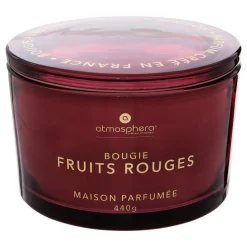 BOUGIE PARFUMEE VERRE GLOWY FRUIT ROUGE 440G