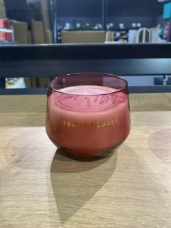 BOUGIE PARFUMEE VERRE GLOWY FRUIT ROUGE 300G