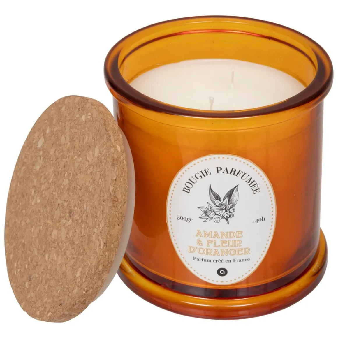 BOUGIE PARFUMEE VERRE HAPO AMANDE 500G