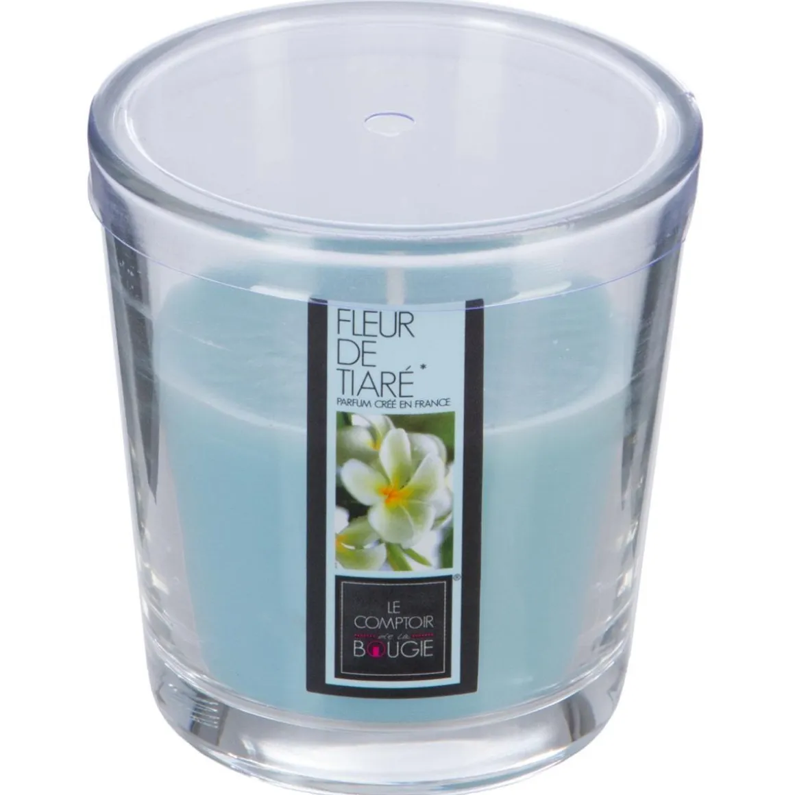 BOUGIE PARFUMEE VERRE NINA FLEUR DE TIARE 90G