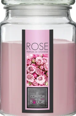 BOUGIE PARFUMEE VERRE ROSE NINA 510G