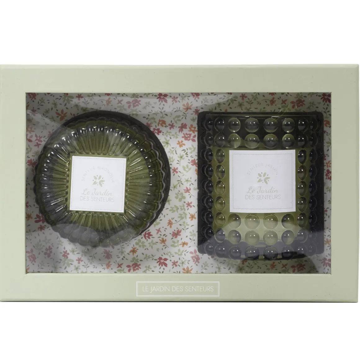 BOUGIE PARFUMEE X2 PIECES COFFRET JARDIN